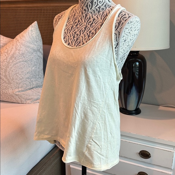 Aerie Flowy Boyfriend Tank Top Bundle - White and Pale Yellow - Picture 6 of 12